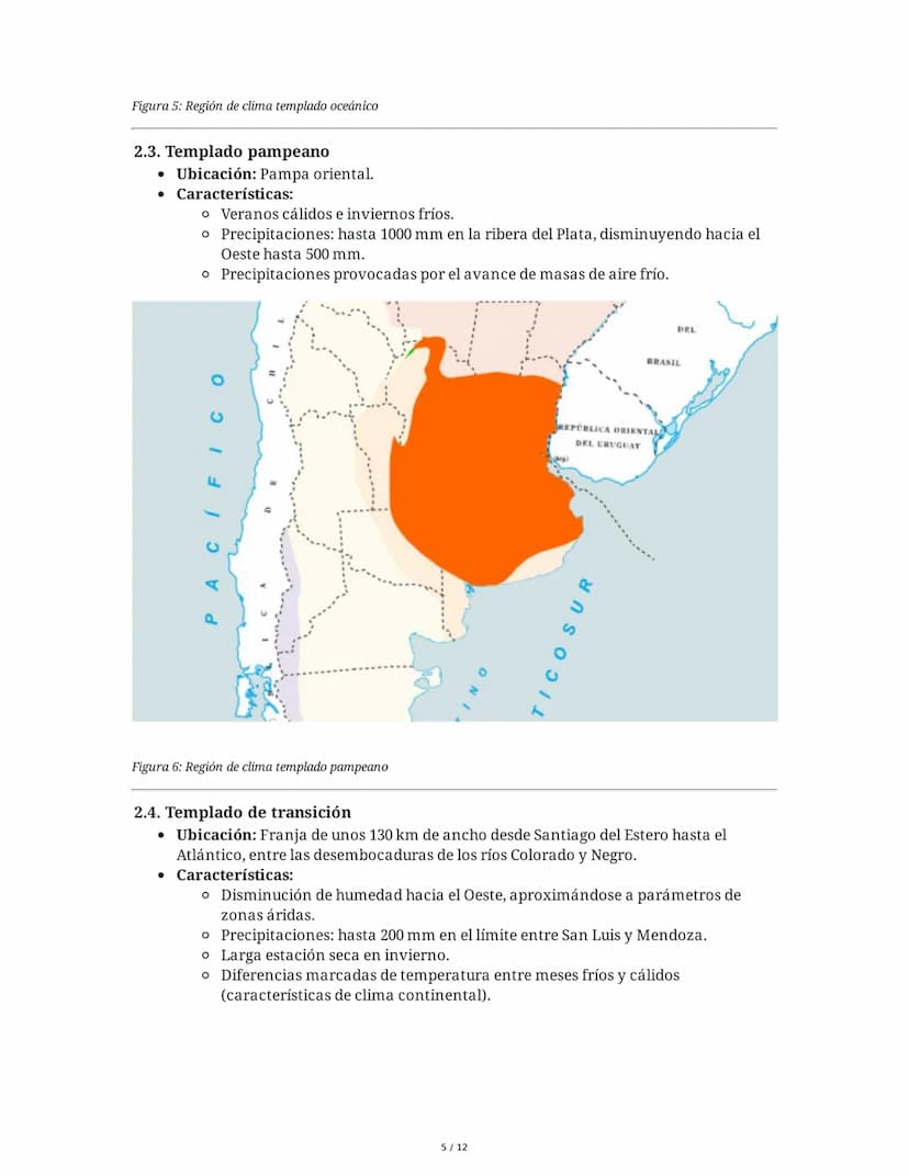Climas de la República Argentina
La República Argentina presenta una gran diversidad climática debido a su extensión
latitudinal, la influen