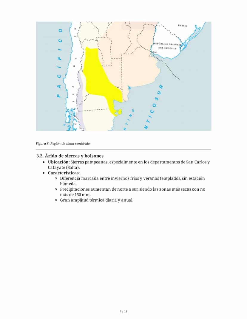 Climas de la República Argentina
La República Argentina presenta una gran diversidad climática debido a su extensión
latitudinal, la influen