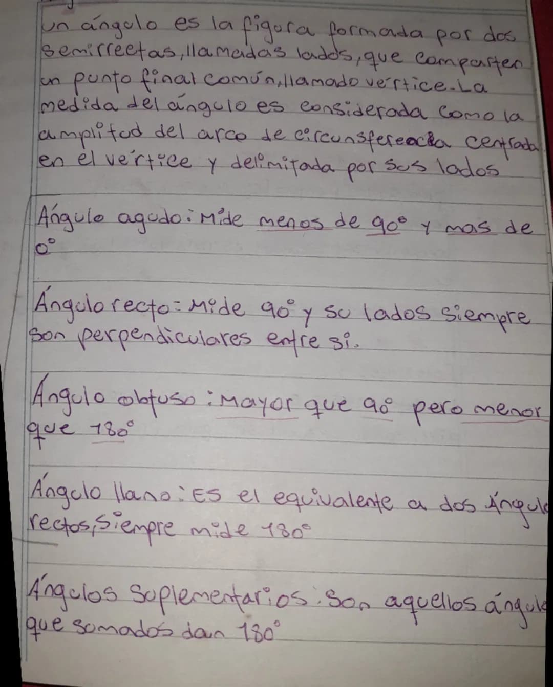 sn
un angulo es la figura formada por dos
semirreetas, llamadas lados, que comparten.
punto final común, llamado vertice.La
medida del angul