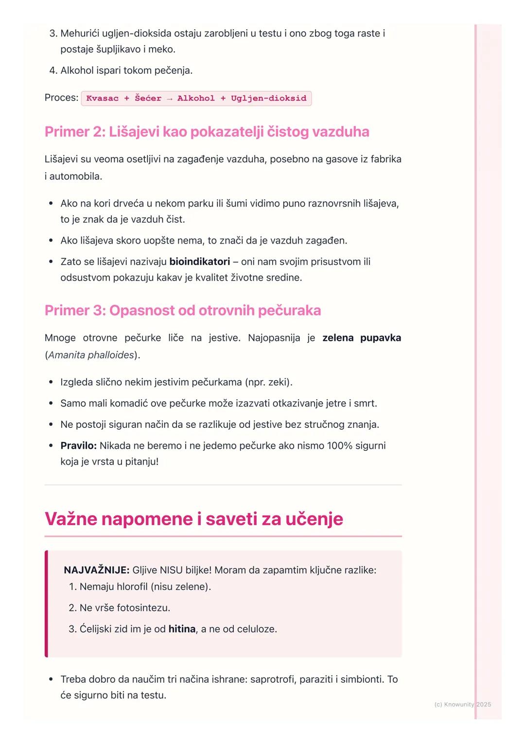 # Gljive

## Uvod u gljive

Gljive su posebna grupa živih bića. One nisu ni biljke ni životinje, već čine
svoje, peto carstvo živih bića. Mo