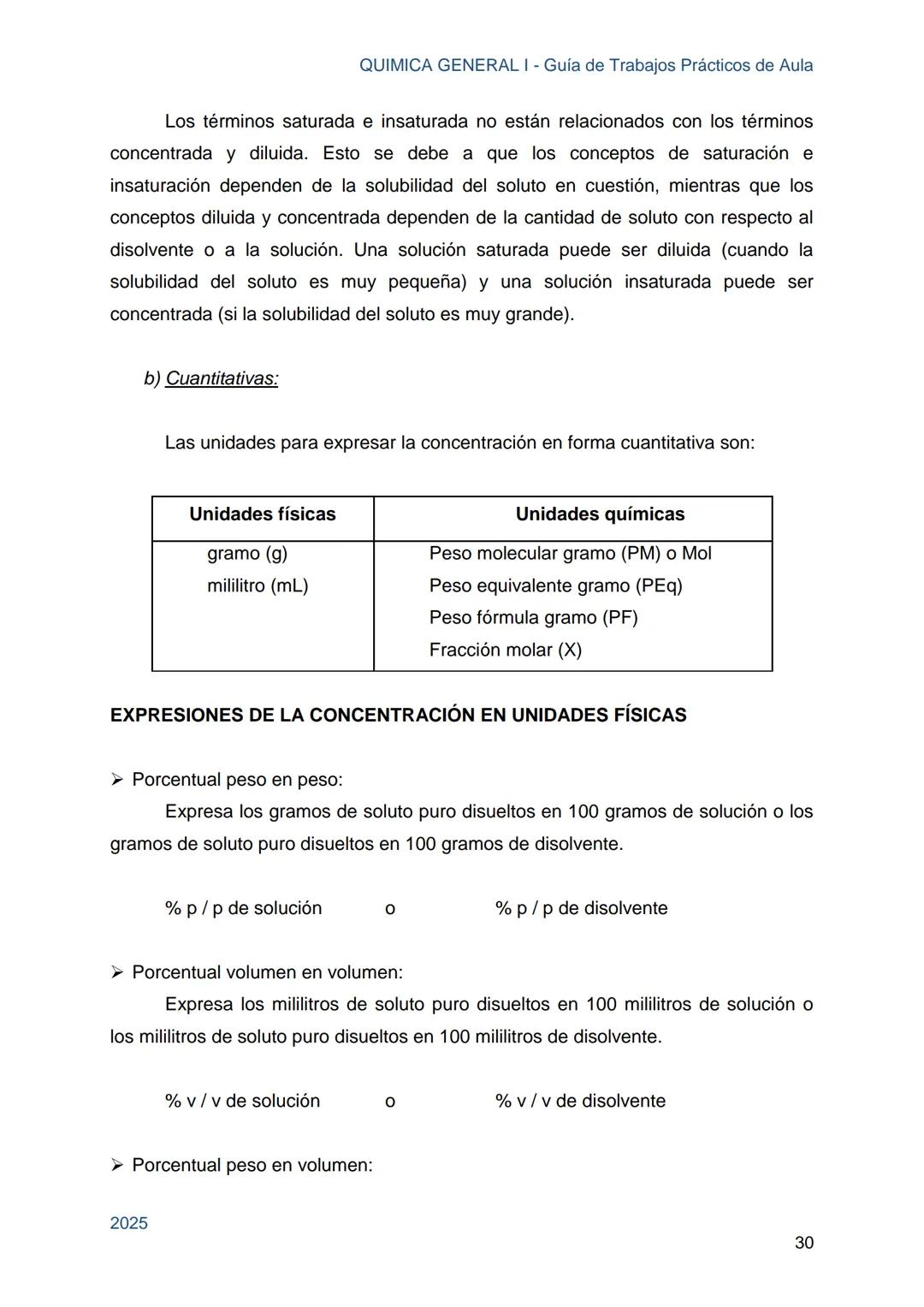 Guía de Trabajos
Prácticos de Aula
QUÍMICA
GENERAL I
Licenciatura en Química
Licenciatura en Bioquímica
Farmacia
Profesorado Universitario e