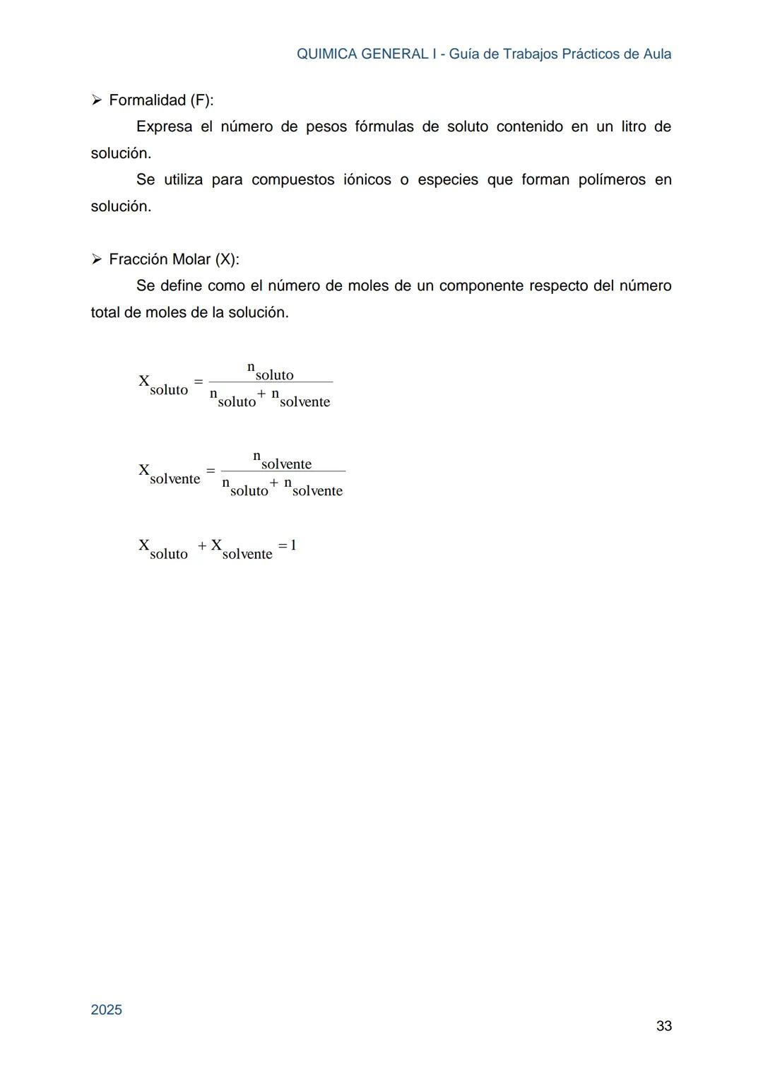 Guía de Trabajos
Prácticos de Aula
QUÍMICA
GENERAL I
Licenciatura en Química
Licenciatura en Bioquímica
Farmacia
Profesorado Universitario e