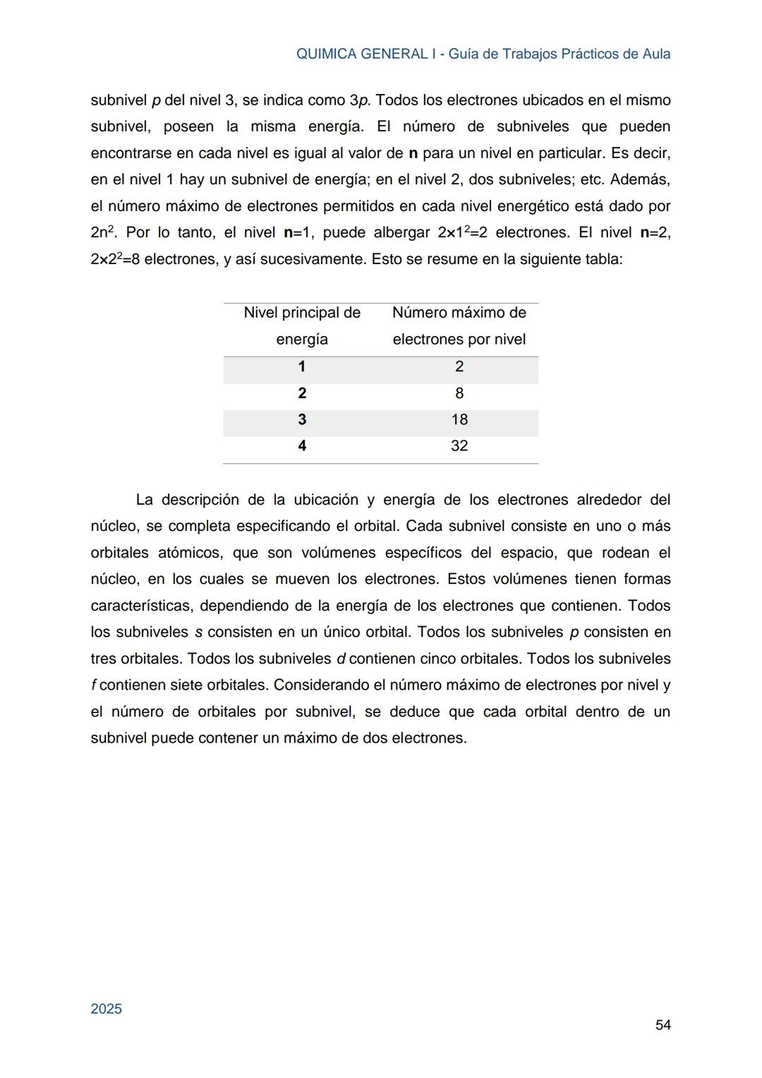Guía de Trabajos
Prácticos de Aula
QUÍMICA
GENERAL I
Licenciatura en Química
Licenciatura en Bioquímica
Farmacia
Profesorado Universitario e