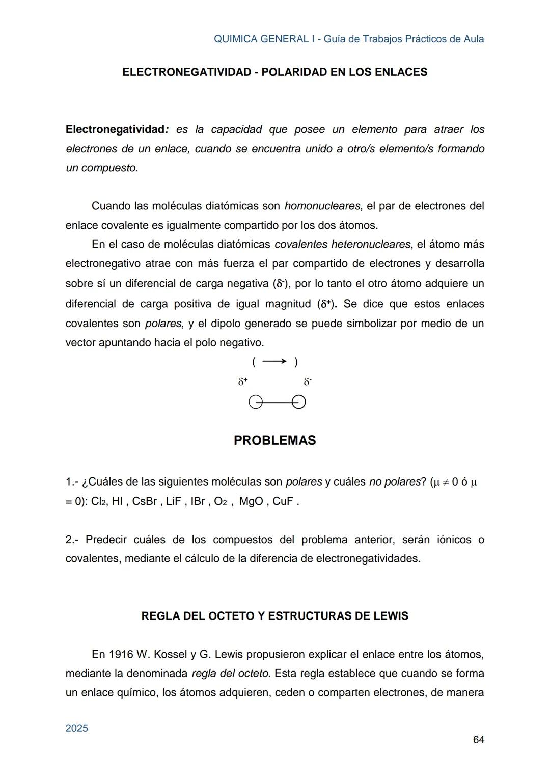 Guía de Trabajos
Prácticos de Aula
QUÍMICA
GENERAL I
Licenciatura en Química
Licenciatura en Bioquímica
Farmacia
Profesorado Universitario e