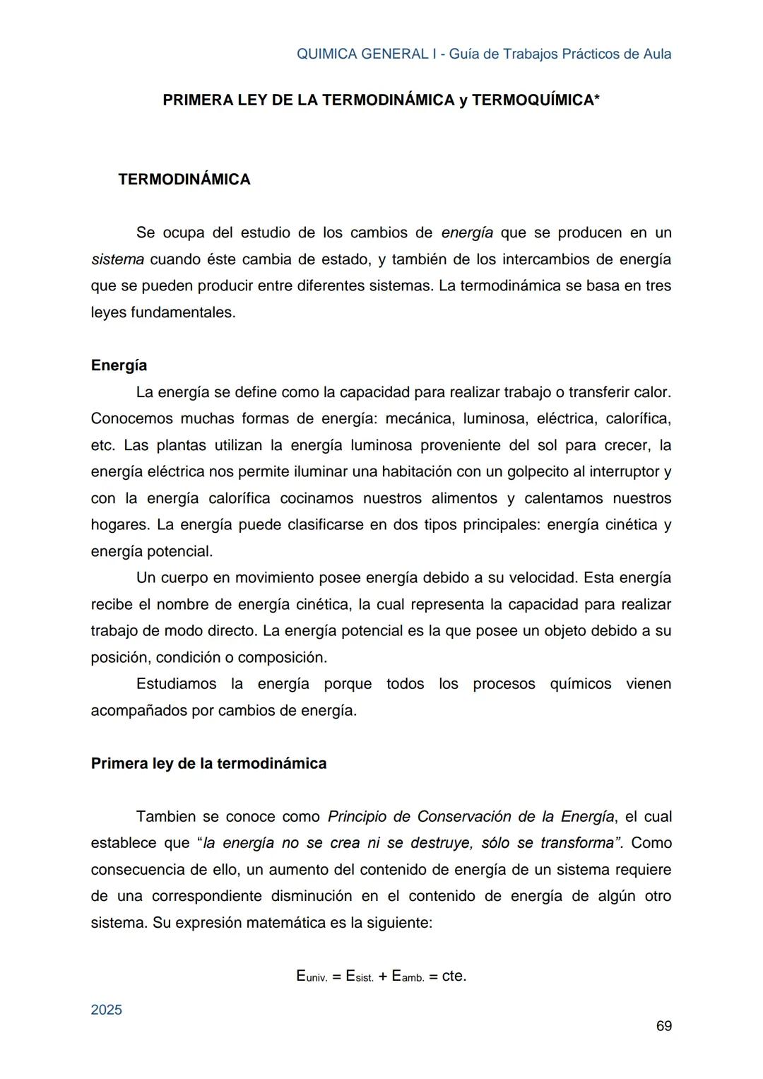 Guía de Trabajos
Prácticos de Aula
QUÍMICA
GENERAL I
Licenciatura en Química
Licenciatura en Bioquímica
Farmacia
Profesorado Universitario e