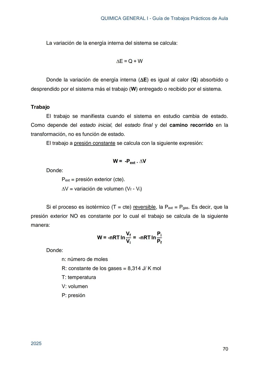 Guía de Trabajos
Prácticos de Aula
QUÍMICA
GENERAL I
Licenciatura en Química
Licenciatura en Bioquímica
Farmacia
Profesorado Universitario e