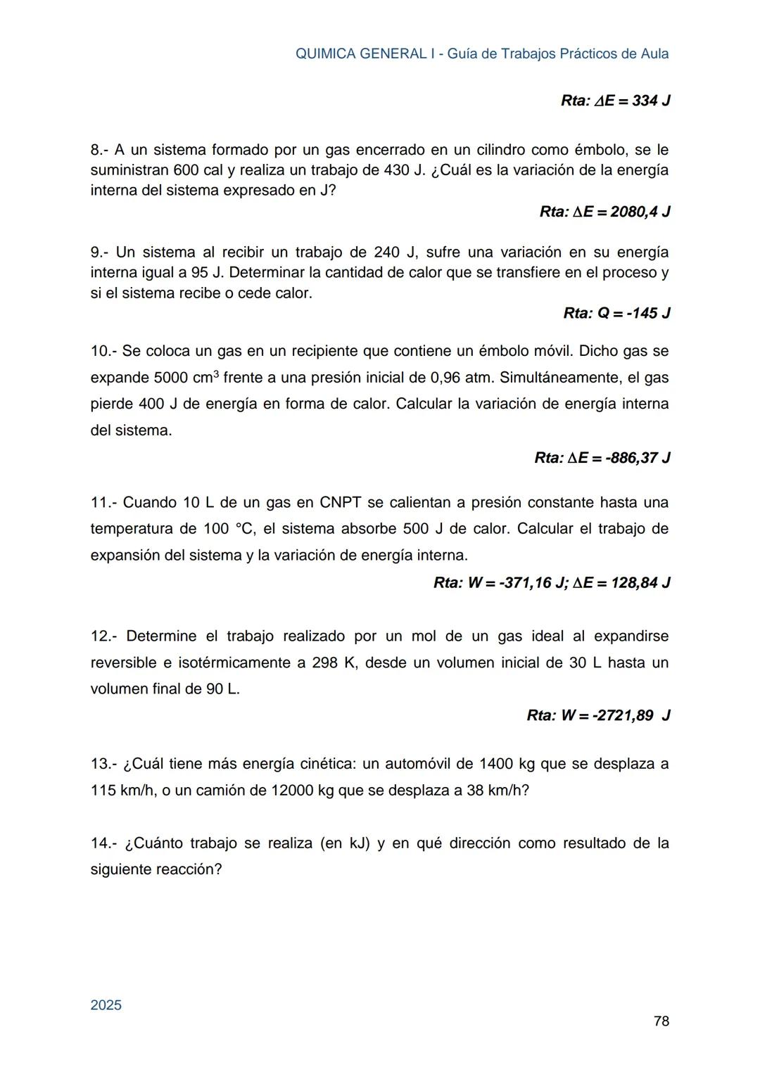 Guía de Trabajos
Prácticos de Aula
QUÍMICA
GENERAL I
Licenciatura en Química
Licenciatura en Bioquímica
Farmacia
Profesorado Universitario e