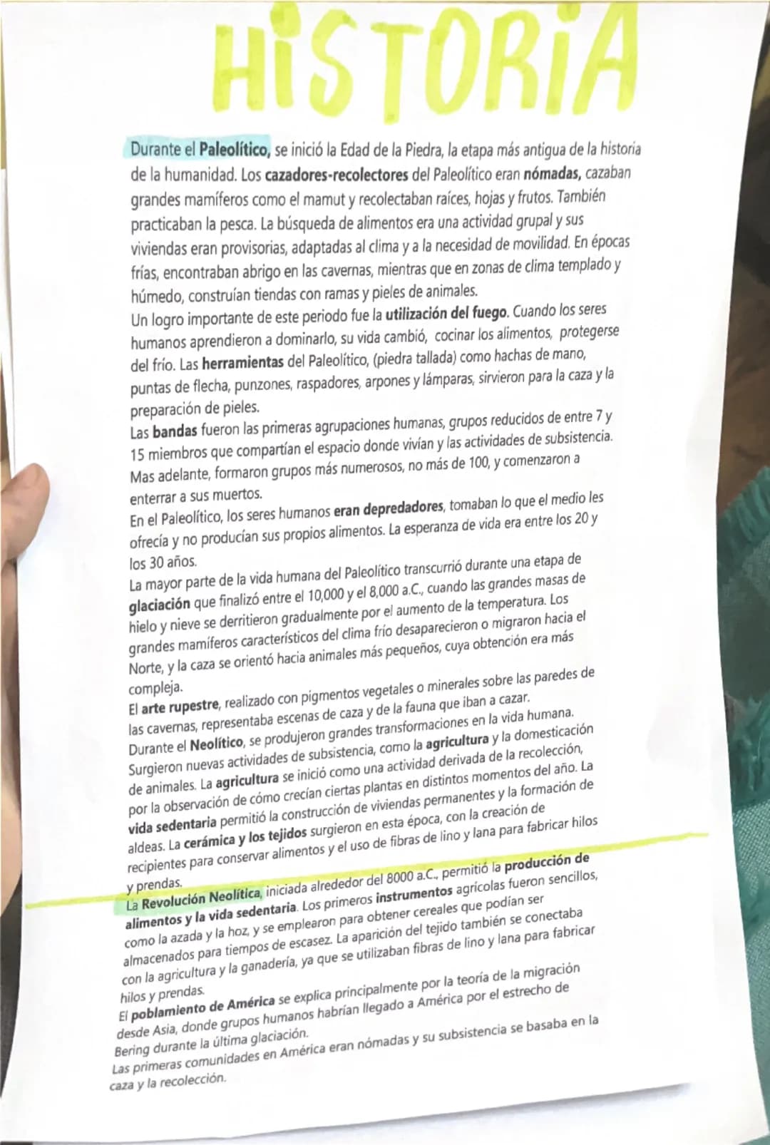 la prueba  historia