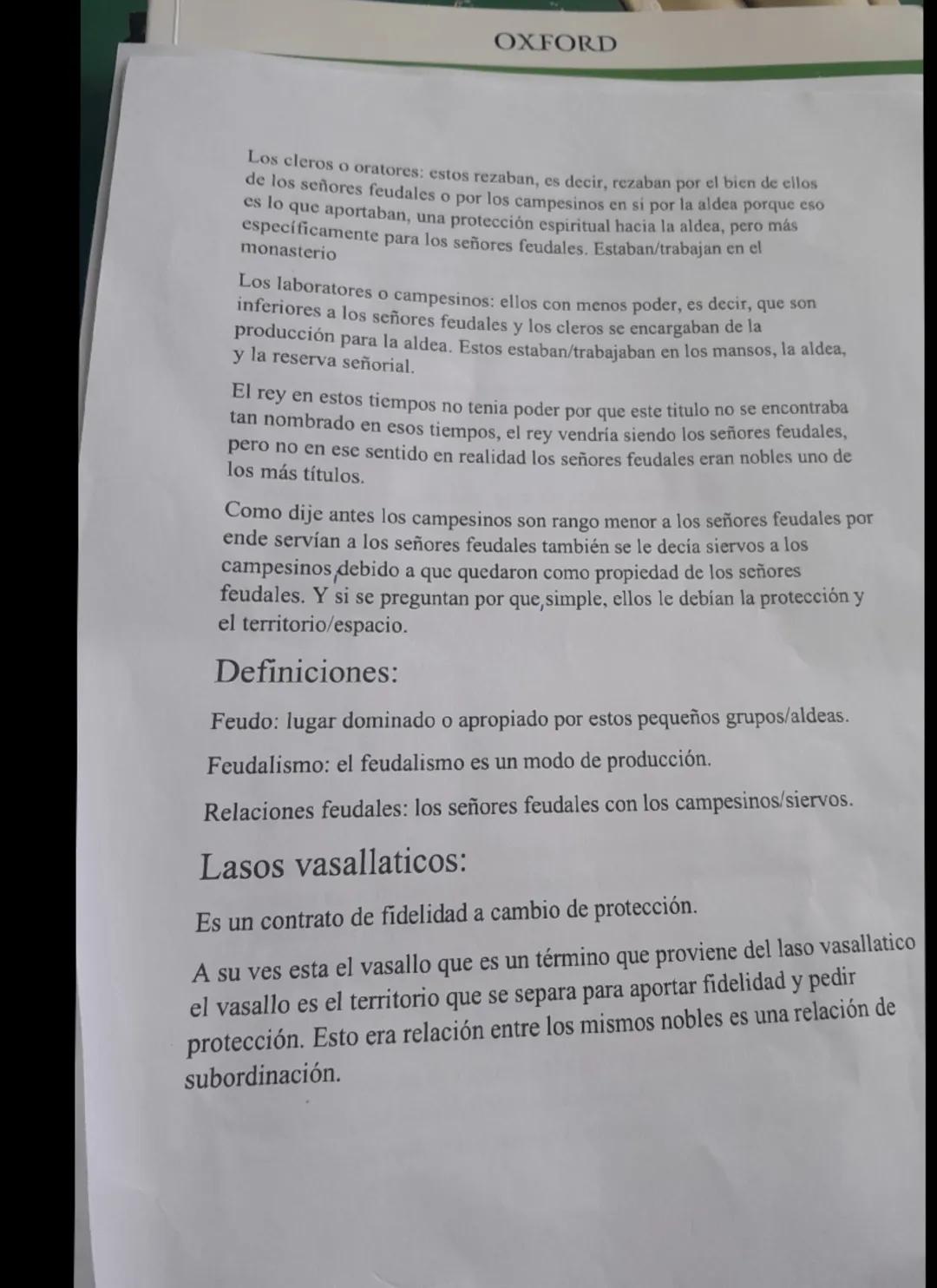 OXFORD
HISTORIA
Sociedades medievales:
Todo comienza con las edades, antigua, media, moderna, etc.
En la antigüedad había dos grandes potenc