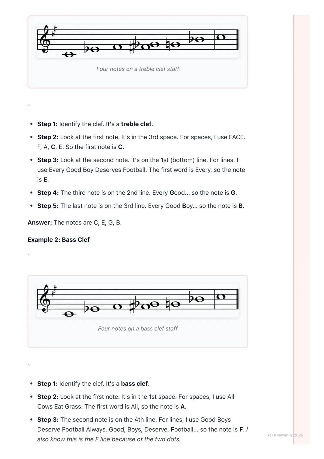 # The Staff and Clefs

Introduction to the staff and clefs

Music is written down so other people can play it. The notes are written on a
se