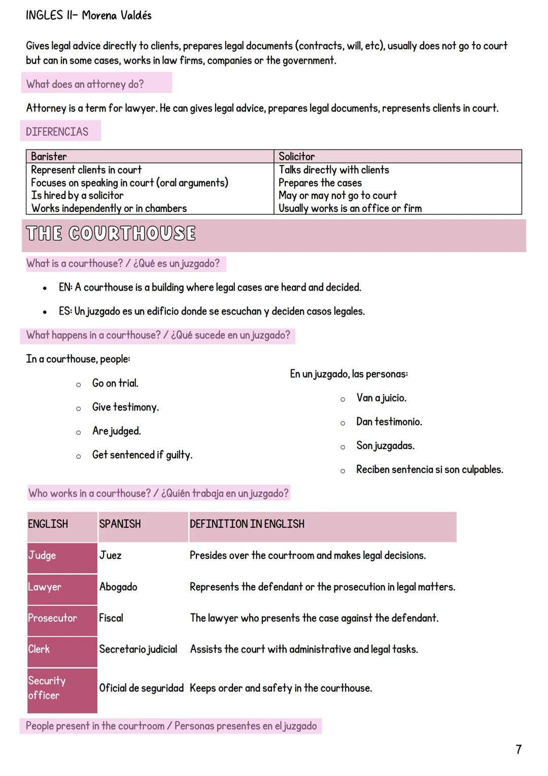 INGLES II- Morena Valdés
TIEMPOS VERBALES
PRESENTE SIMPLE
• Se utiliza para hablar de: acciones habituales, rutinas diarias, horarios y/o he