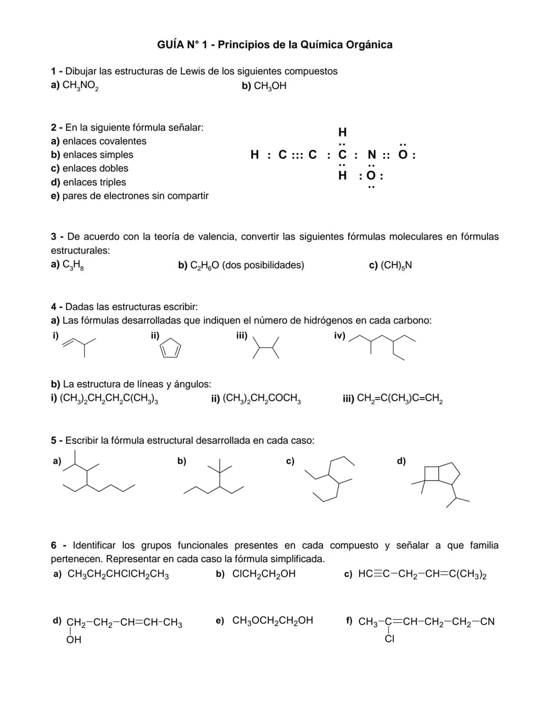QUÍMICA APLICADA T
MÓDULO QUÍMICA ORGÁNICA
GUÍA DE PROBLEMAS
UNIVERSIDAD
NACIONAL
ARDVA
DEL SUR
BAHIA BLANCA
DEPARTAMENTO DE QUÍMICA
UNIVERS