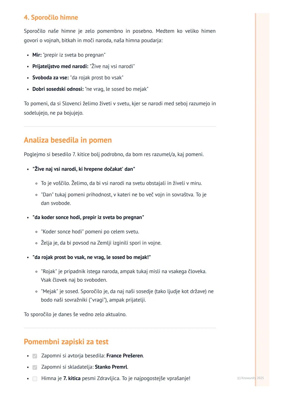 # Slovenska himna

Slovenska himna

Naša državna himna je zelo pomembna pesem, ki predstavlja Slovenijo. Ni samo
navadna pesem, ampak simbol