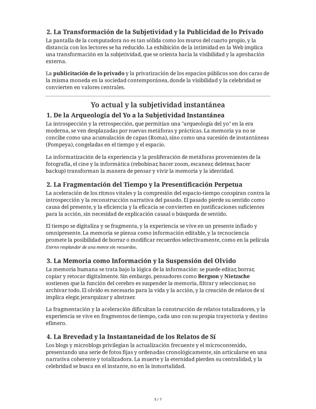 La intimidad como espectáculo
1. El Yo en la Era Digital: De Nietzsche a la Web 2.0
El texto inicia con una evocación de Nietzsche y su obra