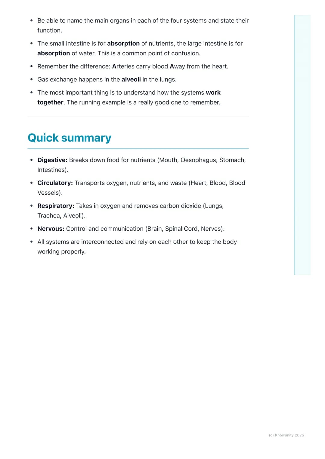 # Human Body Systems

An introduction to body systems

The human body is made up of lots of different parts that all have to work
together. 