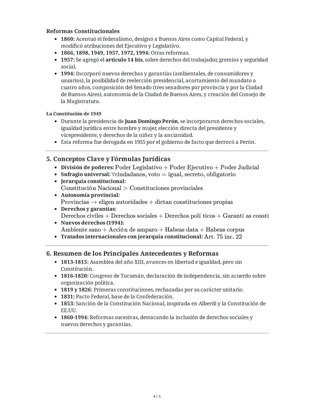 La Constitución Nacional Argentina: Estructura, Principios y
Evolución
1. Estructura de la Constitución Nacional
La Constitución Nacional Ar