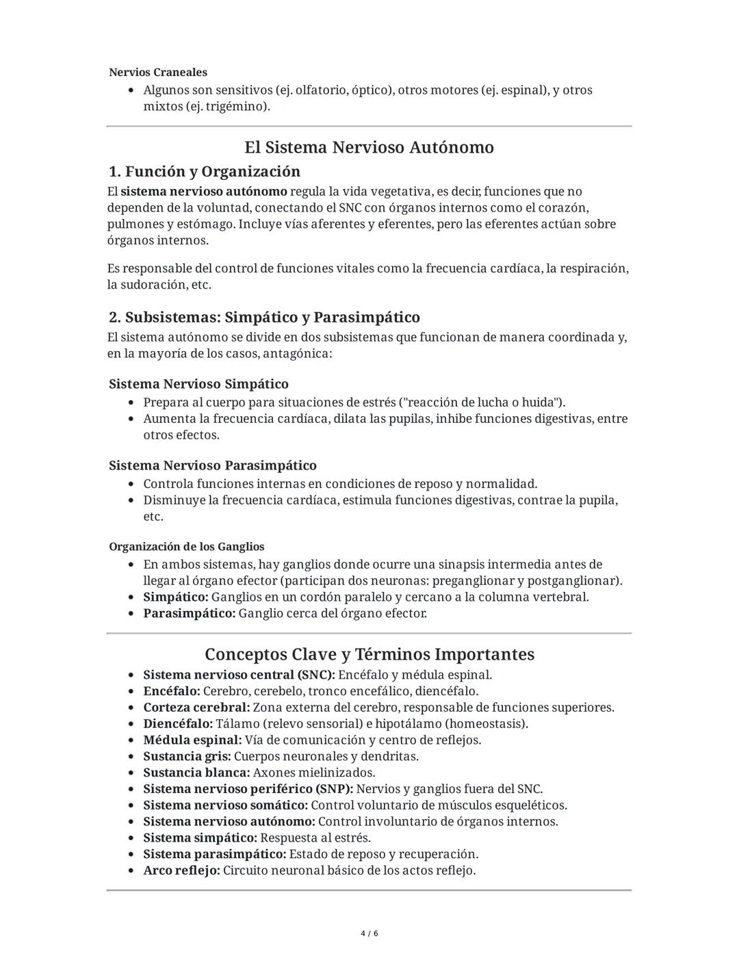 # El Sistema Nervioso Central

## 1. Introducción al Sistema Nervioso Central (SNC)
El sistema nervioso central (SNC) en los seres humanos e