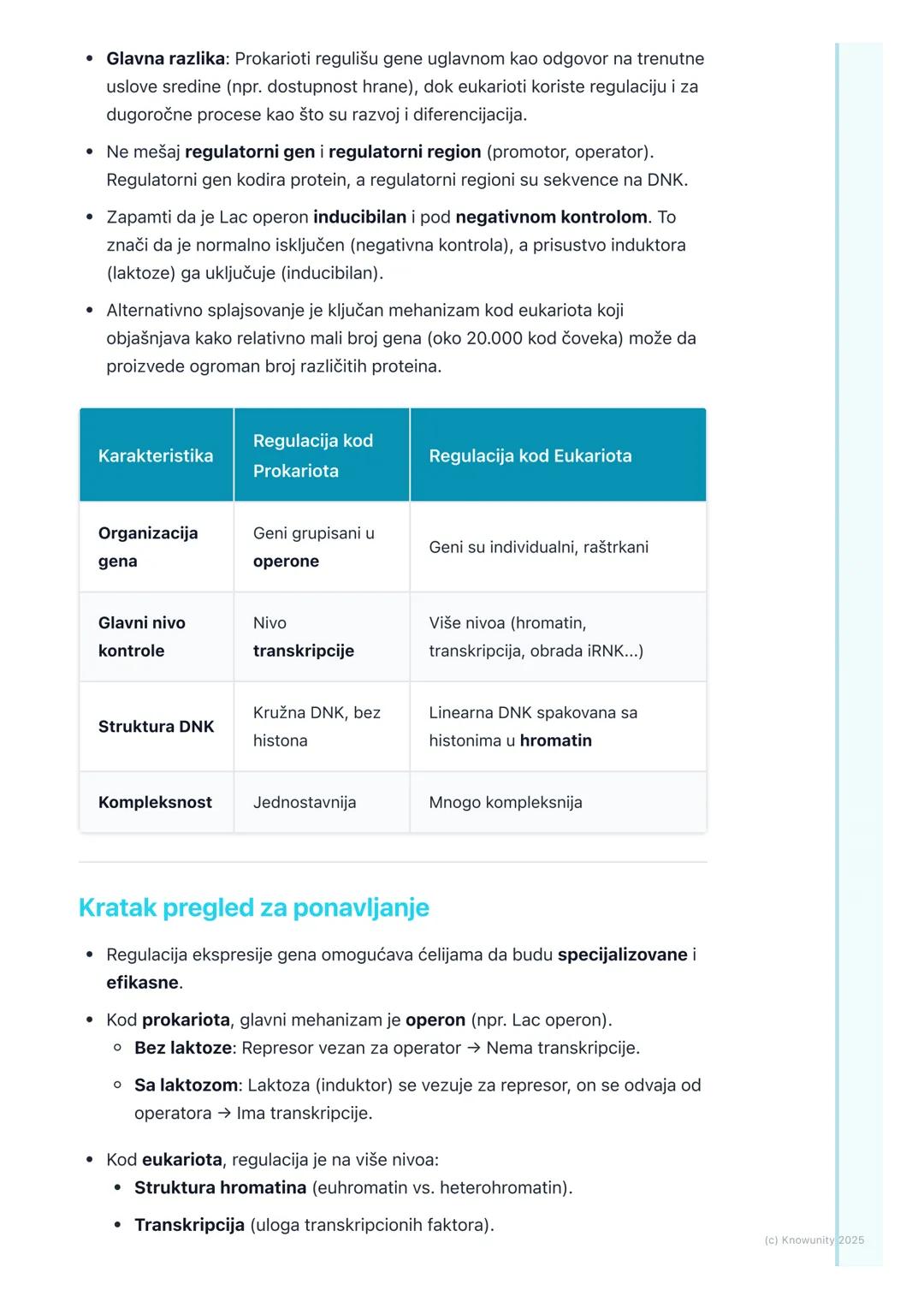 # Regulacija ekspresije gena

Uvod i značaj regulacije

Sve ćelije u jednom višećelijskom organizmu (npr. u našem telu) imaju potpuno
istu D
