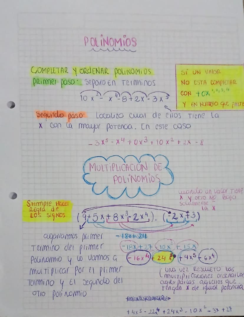 POLINOMIOS
COMPLETAR YORDENAR POLINOMIOS
Primer paso separo En Terminos
10 x
x-8+2x-3x=
SI UN VALOR
NO ESTA COMPLETAR
CON +OX,2,3,4
Y EN NOM
