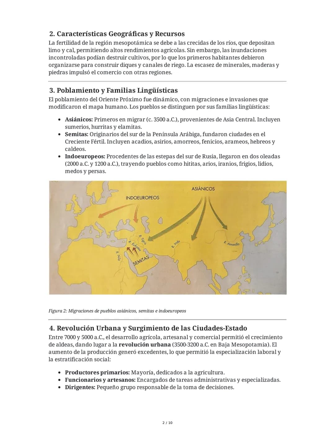 Los Primeros Estados del Antiguo Oriente Próximo: De la
Mesopotamia al Mediterráneo
1. Introducción al Antiguo Oriente Próximo
Las primeras 