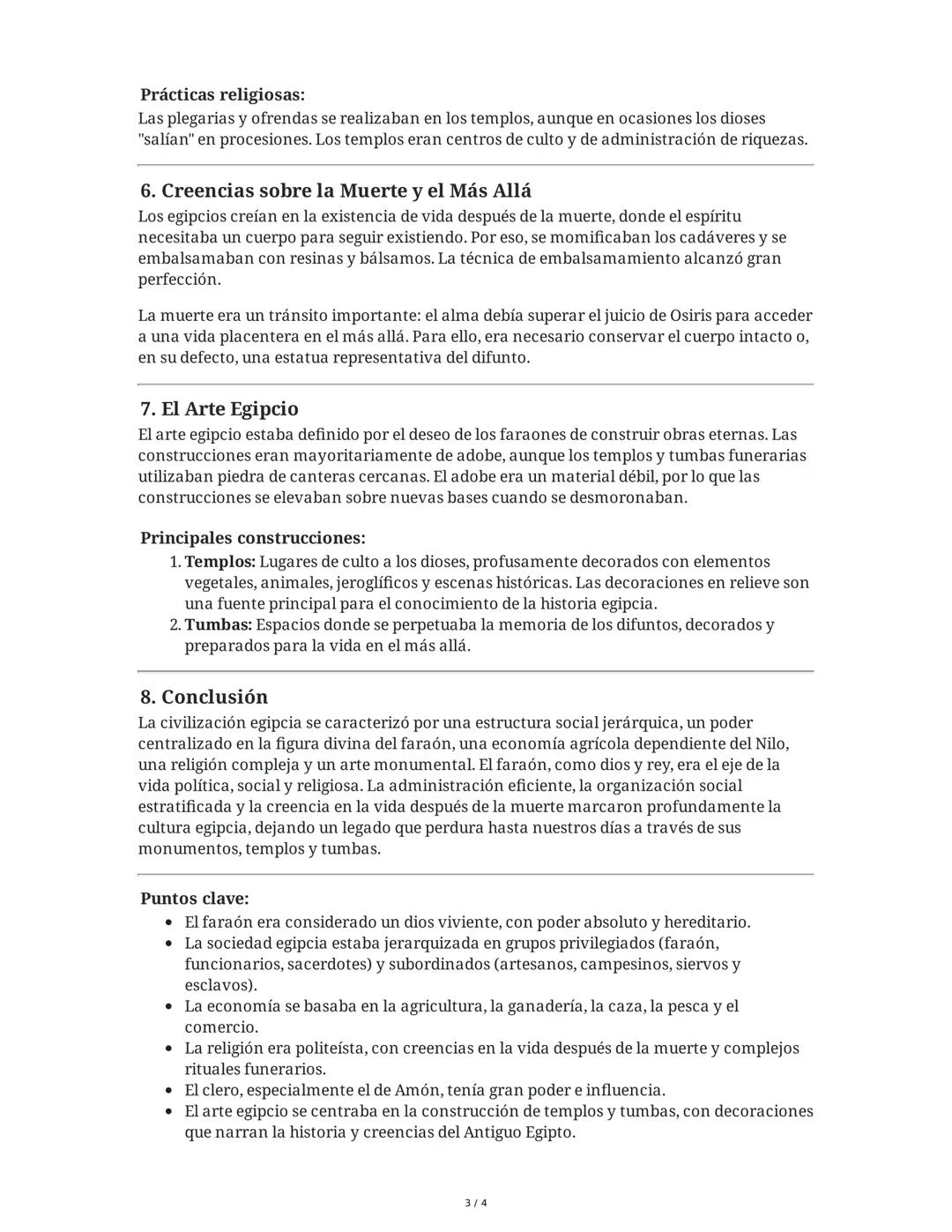 Resumen Extenso: Sociedad, Política, Economía, Religión y Arte
en el Antiguo Egipto
1. Política: El Faraón
El soberano de Egipto recibía el 