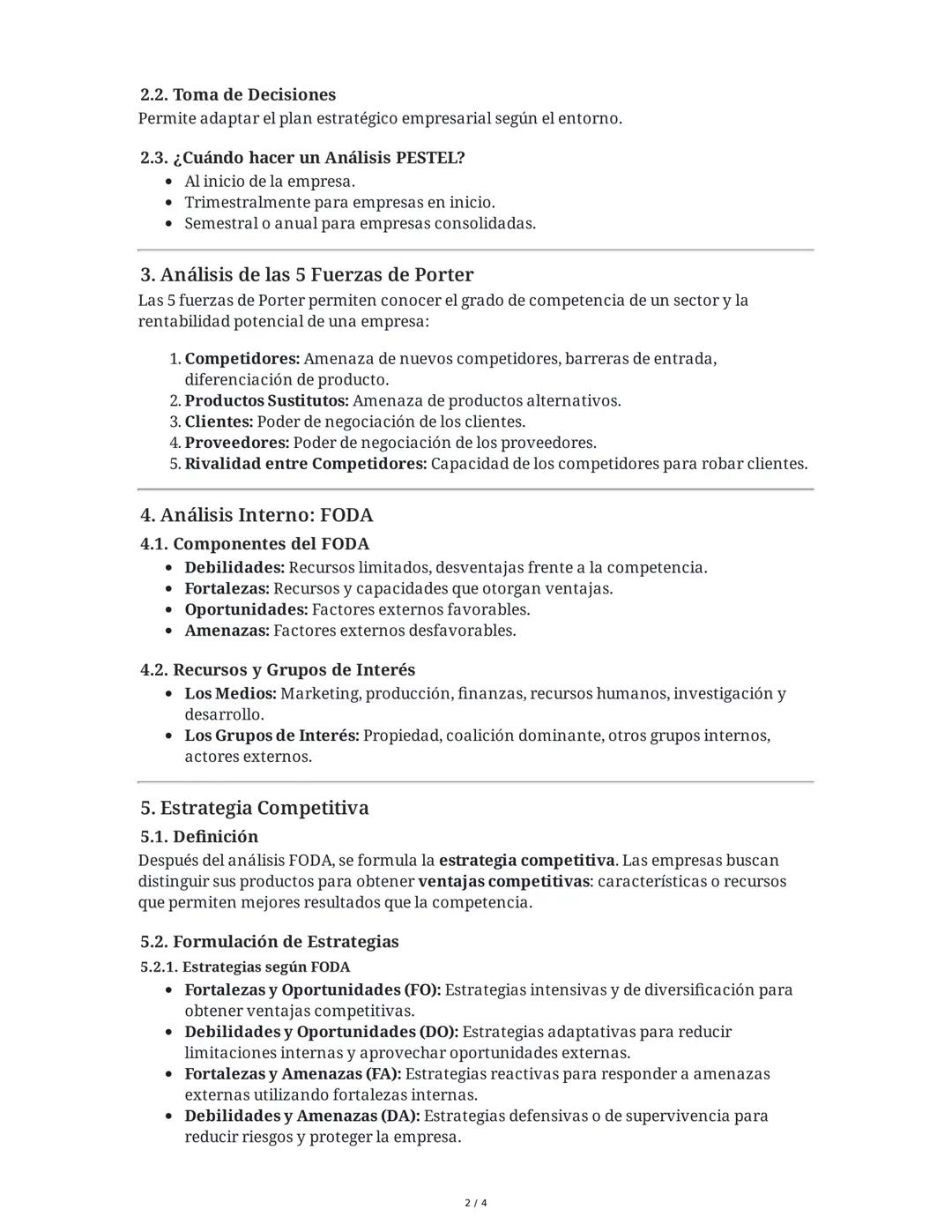 Resumen Completo: Análisis del Entorno y Estrategias
Competitivas en la Empresa
1. Introducción al Entorno Empresarial
1.1. Definición de En