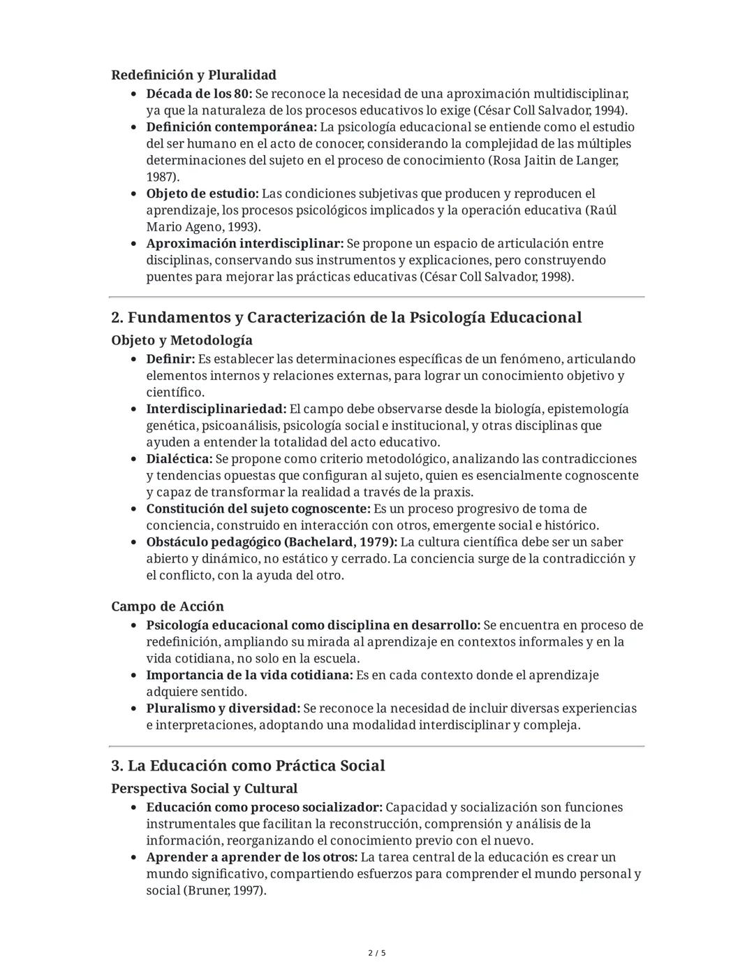 Unidad 1: Desarrollos Conceptuales - Psicología de la Educación,
Perspectivas y Debates
1. Configuración y Evolución de la Psicología Educac