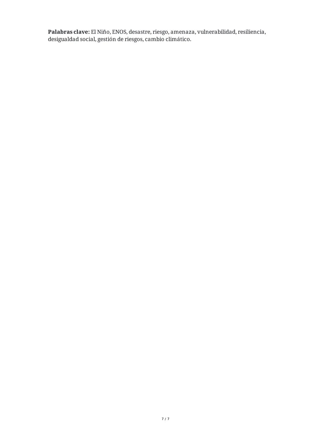 # El Niño y los Desastres: Un Problema Ambiental y Social

1. Introducción: El Niño como Problema Ambiental Recurrente

El fenómeno de El Ni