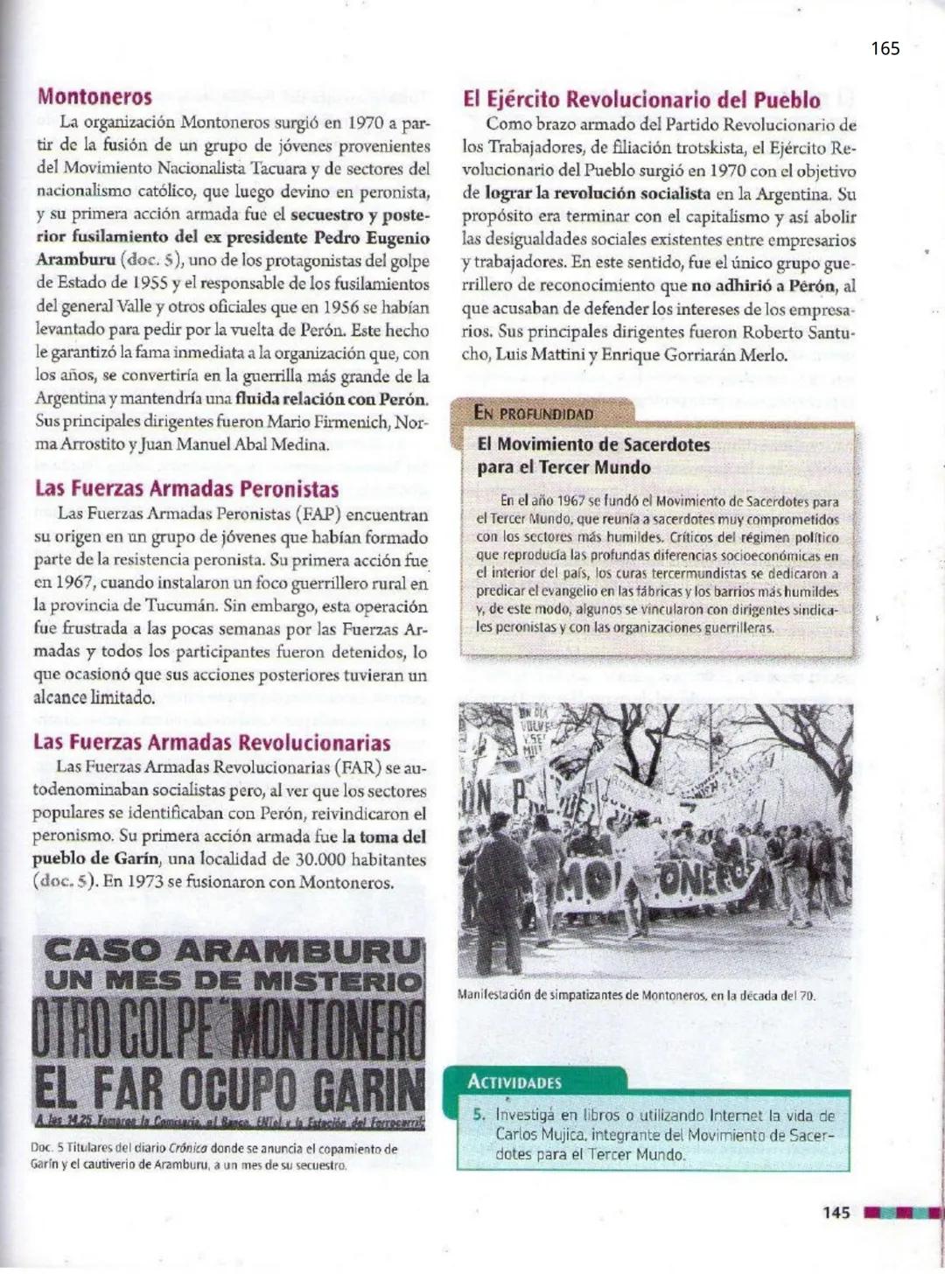 # 8
Las debilidades de la democracia
en la Argentina (1955-1966)

A partir del Golpe de Estado de
1955 comenzó un periodo signado
por la pro
