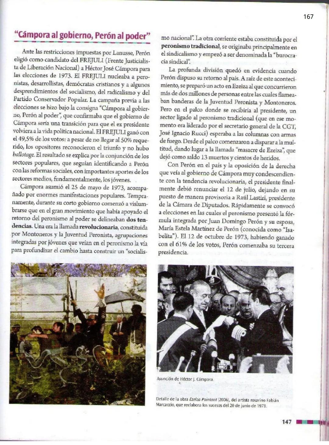 # 8
Las debilidades de la democracia
en la Argentina (1955-1966)

A partir del Golpe de Estado de
1955 comenzó un periodo signado
por la pro