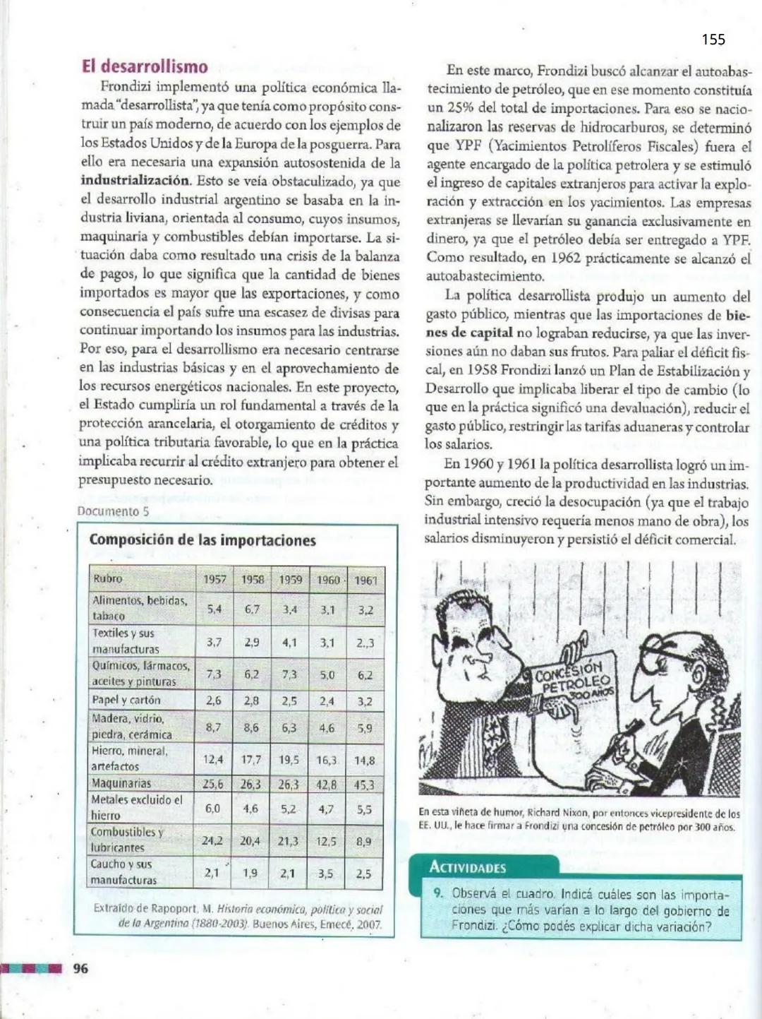# 8
Las debilidades de la democracia
en la Argentina (1955-1966)

A partir del Golpe de Estado de
1955 comenzó un periodo signado
por la pro