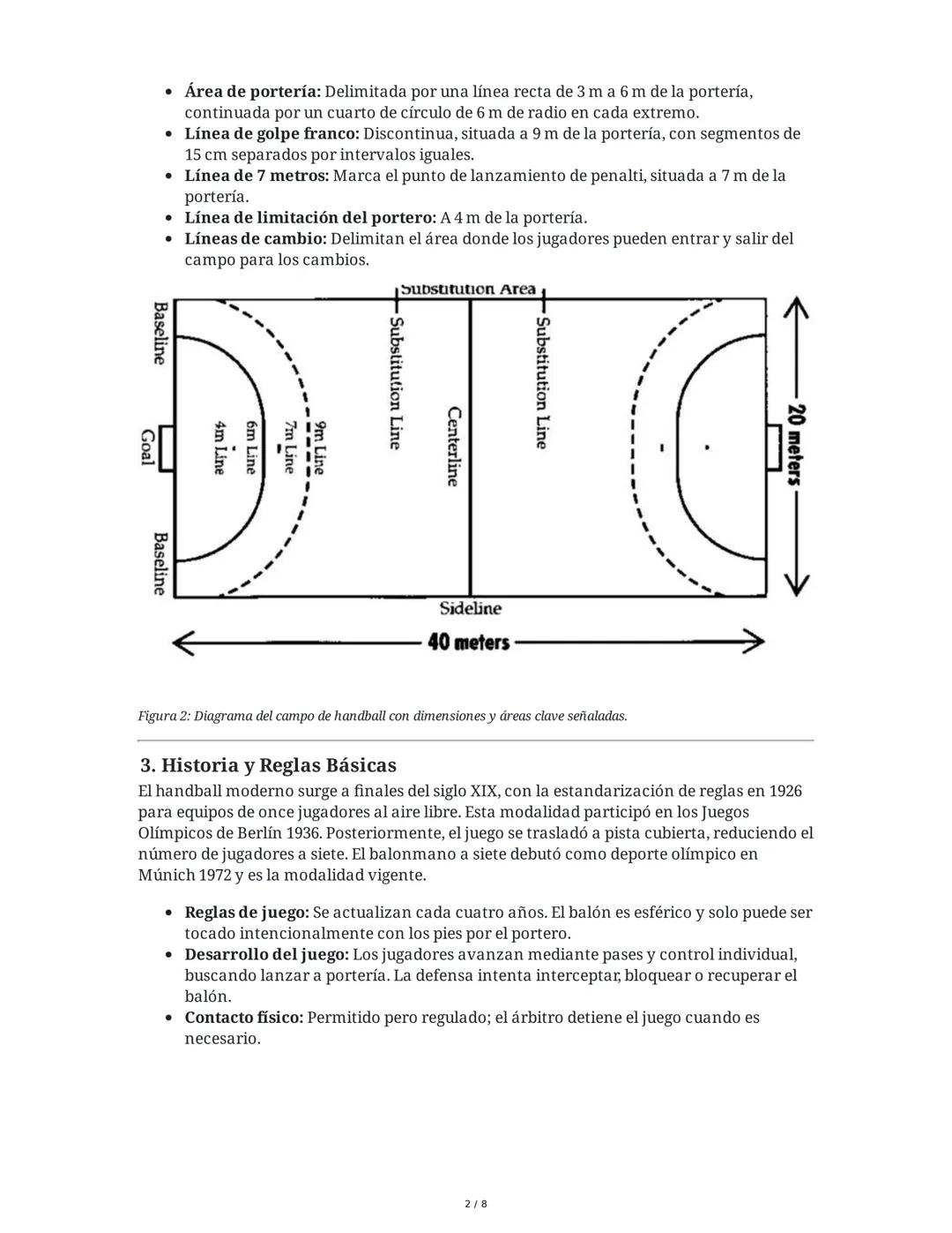 Resumen de Handball (Balonmano)
1. Introducción al Handball
El handball (balonmano, hándbol) es un deporte de pelota en el que se enfrentan 