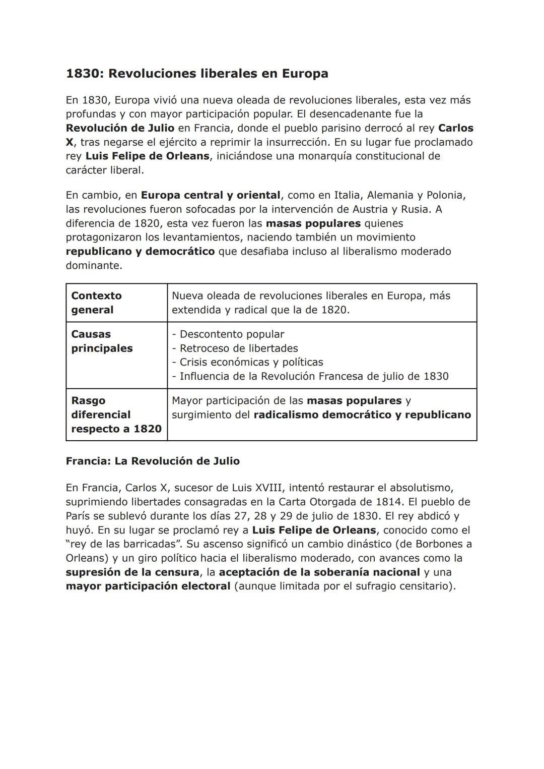 Oleadas Revolucionarias
• 1820: Revoluciones liberales y nacionalistas en Europa
En 1820, Europa experimentó una oleada de revoluciones libe