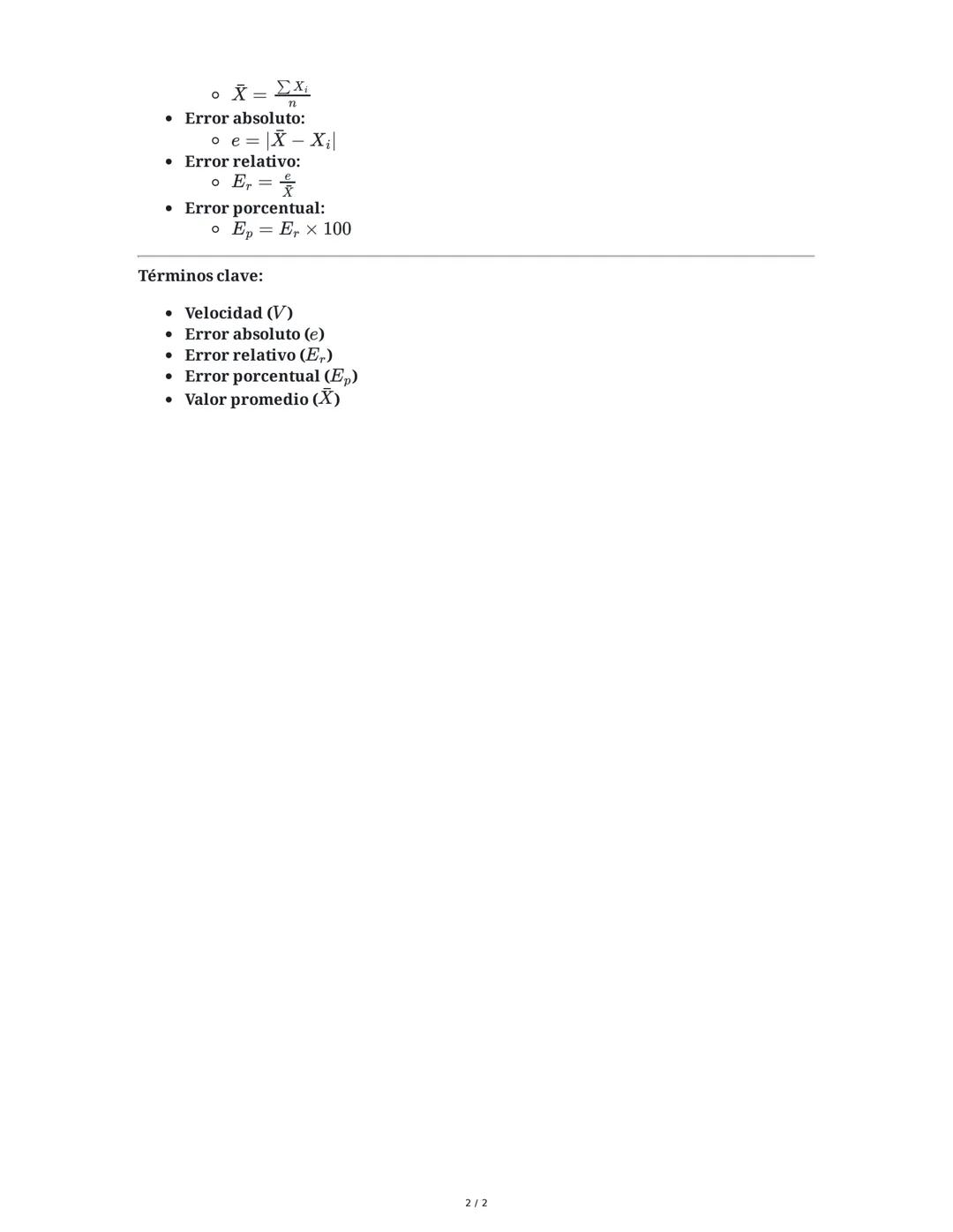 Trabajo de Errores y Conversiones
1. Conversión de Unidades: Velocidad de km/h a m/s
Para convertir una velocidad de 120 km/h am/s:
• Conver