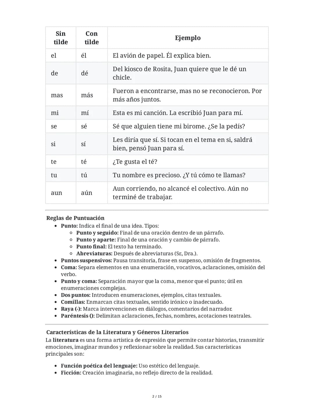 UNIDAD I
Lengua y Literatura 2025 - Segundo Año
Reglas Generales de Acentuación y Tildación
En español, las palabras se dividen en sílabas, 