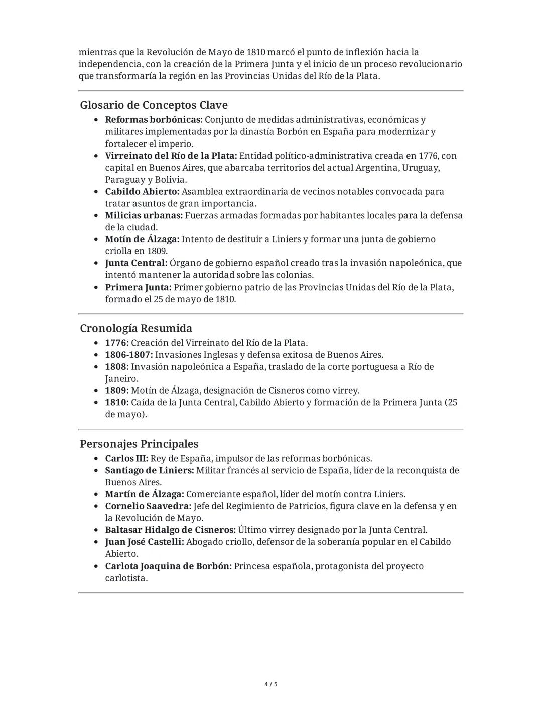 La Independencia en el Río de la Plata
1. Contexto Previo: Reformas Borbónicas y el Virreinato del Río de la
Plata
A fines del siglo XVIII, 