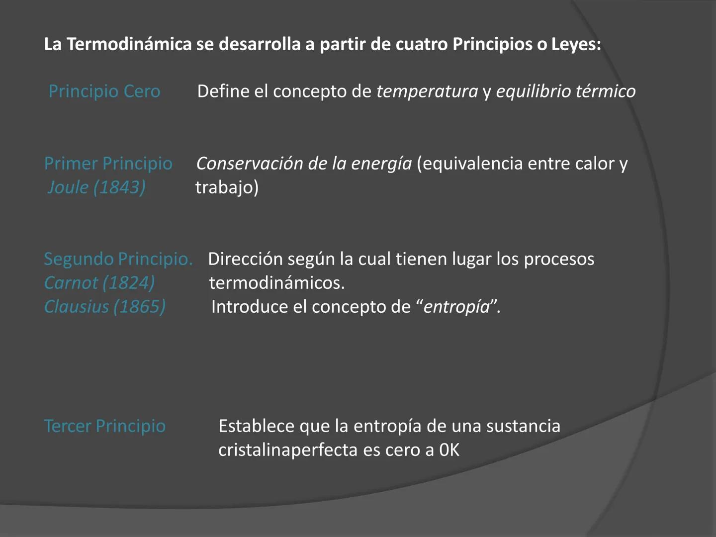 # Termodinámica ENERGÍA
El concepto de energía es el verdadero
centro de la tierra; en todos los procesos
químicos y Físicos hay transferenc