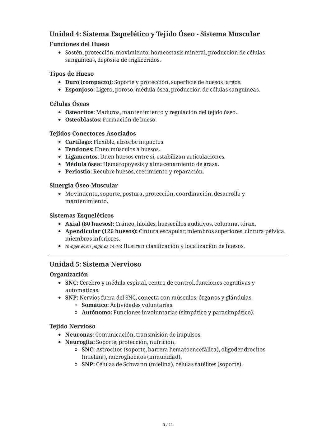 Índice Temático
Resumen Completo de Cuerpo I
1. Introducción al cuerpo humano
2. Nivel químico de la organización
3. Nivel celular y tisular