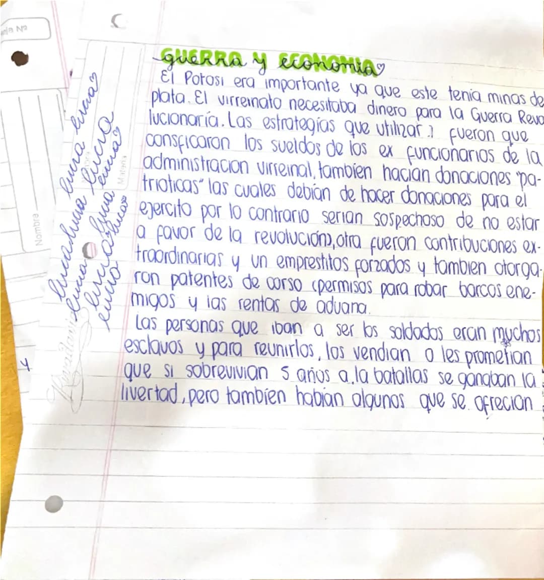 N
Nombre.
Curso
Materia
RESUMEN DE HISTORIA
(La guerra por la independencia
Luego de la Rev Francesa (1789-1799) las ideas de libe
rtad, fra