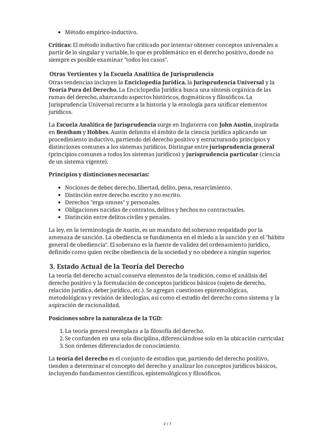 # Teoría General del Derecho y la Justicia

## 1. Introducción a la Teoría General del Derecho

La Teoría General del Derecho (TGD) y la Int