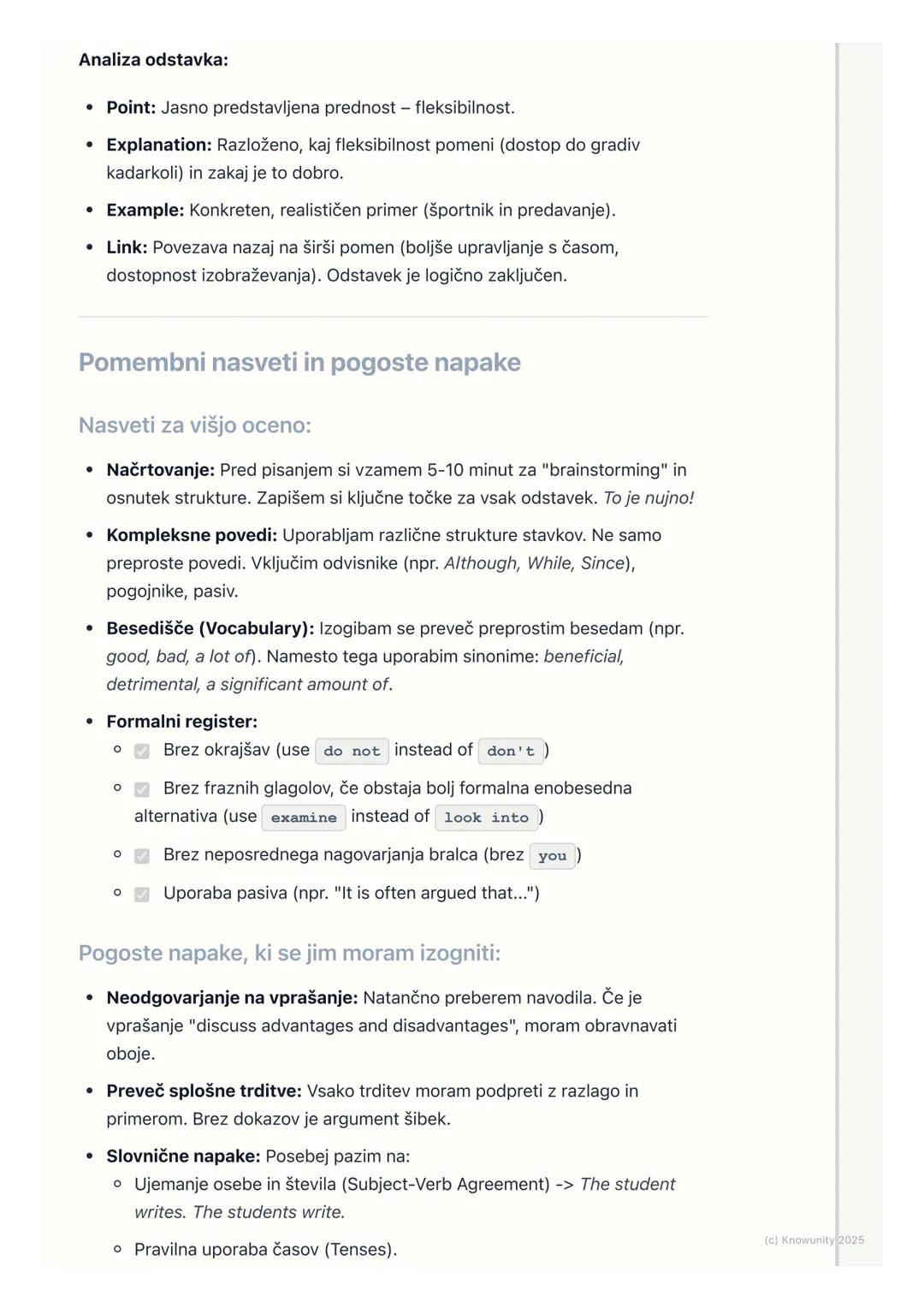 # Strategije za pisno izražanje

Splošni pregled pisanja esejev

Pisanje eseja na maturi je ključnega pomena, saj predstavlja velik del konč