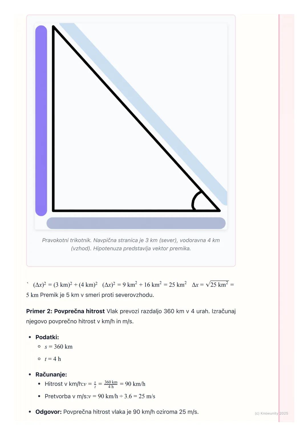 ## 2.2. Pot, premik, hitrost in
pospešek

Uvod v osnovne kinematične količine

Kinematika je del fizike, ki opisuje gibanje teles, ne da bi 