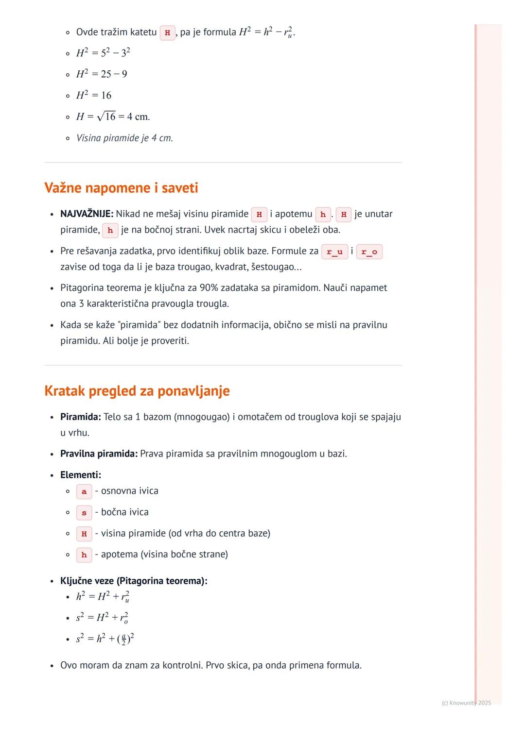 # Piramida

Šta je piramida?

Piramida je geometrijsko telo, tj. poliedar, ograničen jednim mnogouglom (koji se
zove baza ili osnova) i trou