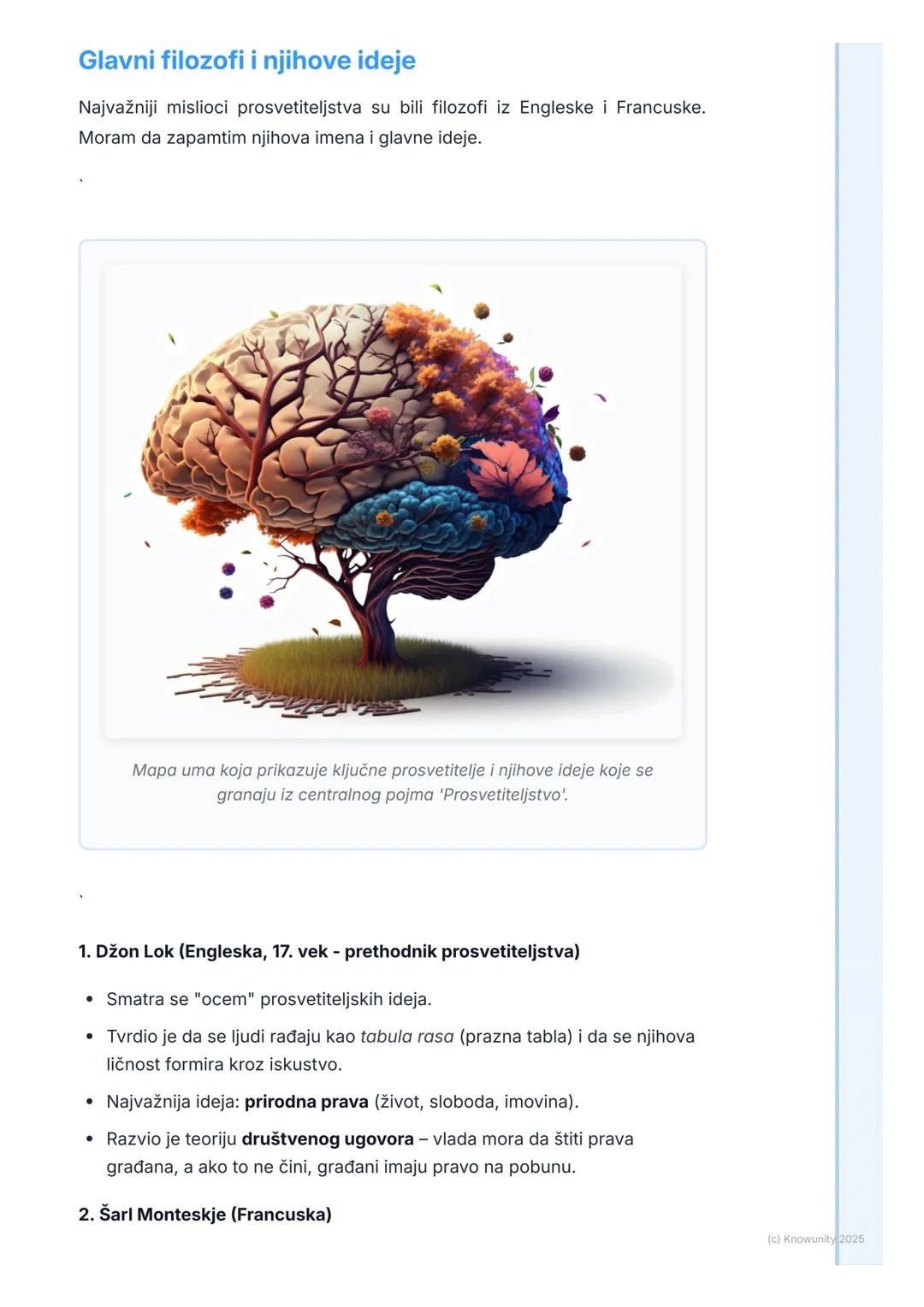 # Prosvetiteljstvo i njegove ideje

## Šta je prosvetiteljstvo?

Prosvetiteljstvo je važan kulturni i filozofski pokret u Evropi tokom 18. v