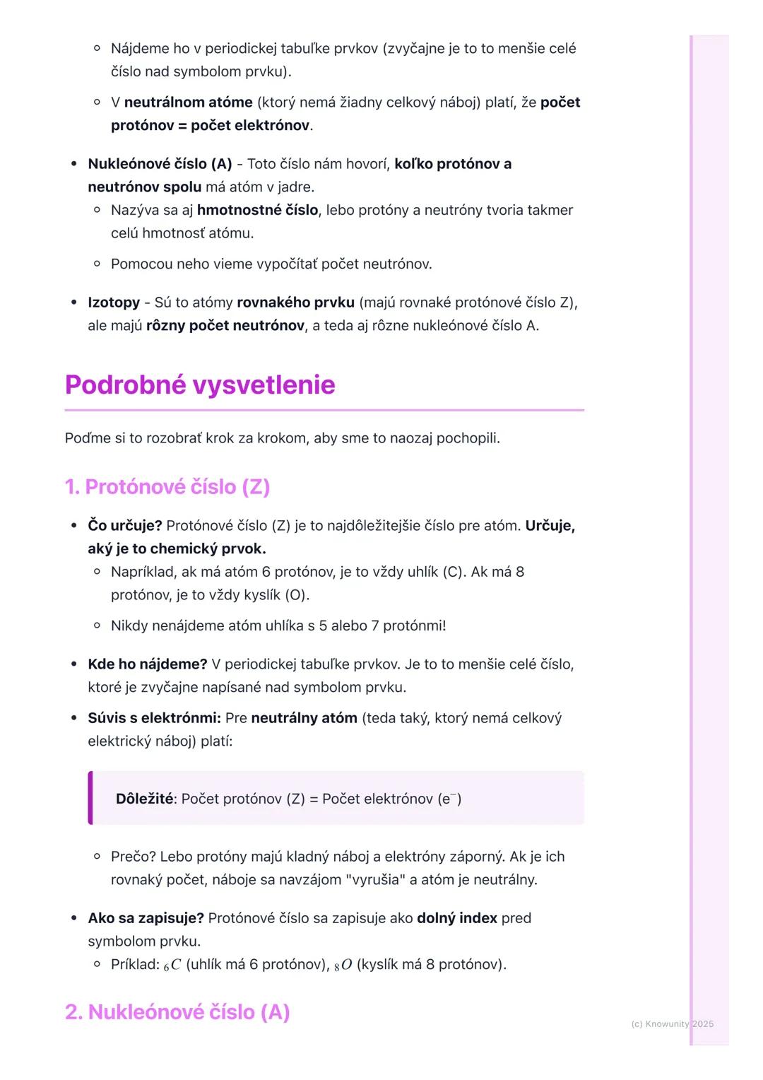 # Protónové a nukleónové číslo

## Prehľad / Úvod

Dnes si zopakujeme veľmi dôležité veci o atómoch, ktoré musíme vedieť na
skúšku z chémie.