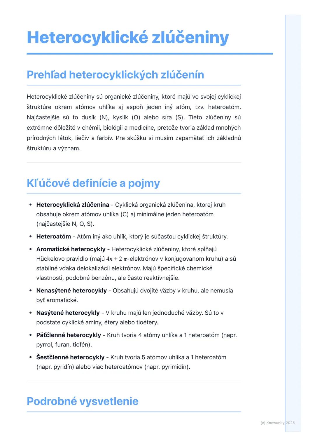 # Heterocyklické zlúčeniny

Prehľad heterocyklických zlúčenín

Heterocyklické zlúčeniny sú organické zlúčeniny, ktoré majú vo svojej cyklick