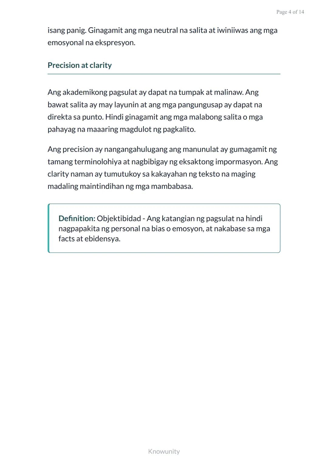 # Pag-unawa sa Akademikong Diskurso: Katangian ng Akademikong Pagsulat

Pag-aaral ng mga katangian at elemento ng akademikong pagsulat

## M