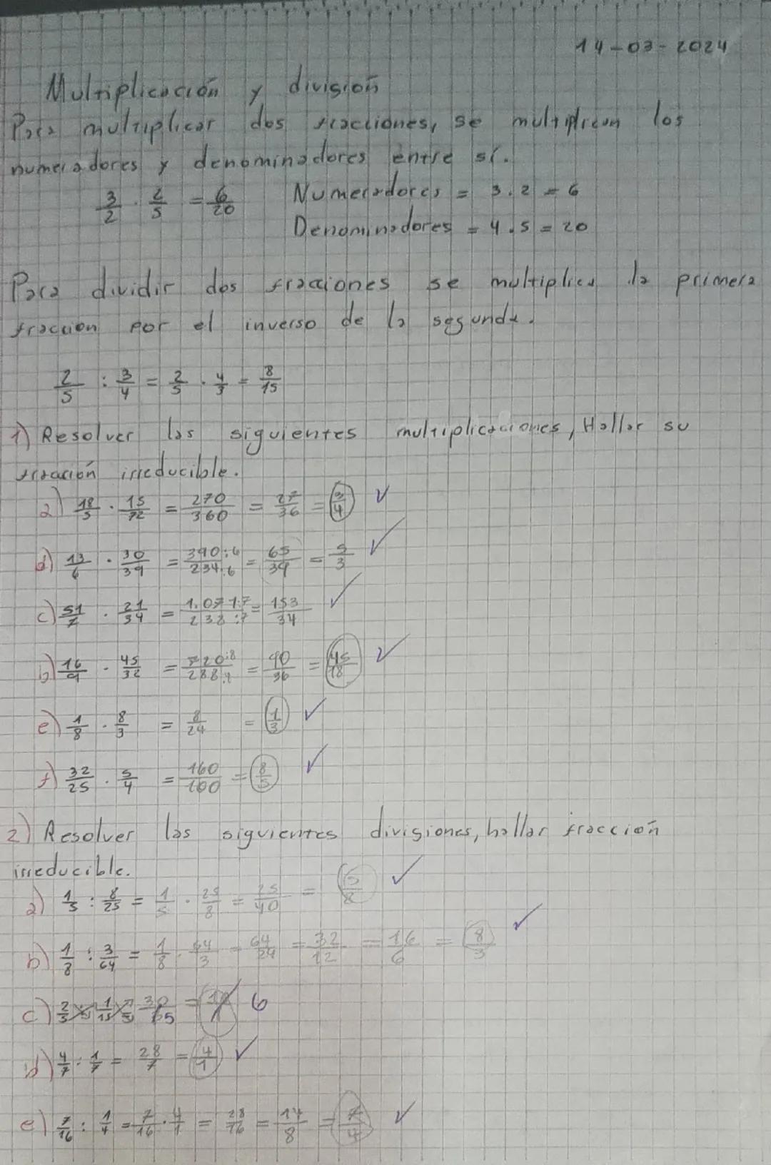 24-02-2024
# Números racionales (fracciones)
Los números racionales son aquellos que se pueden escribir como fracción o expresión decimal. S
