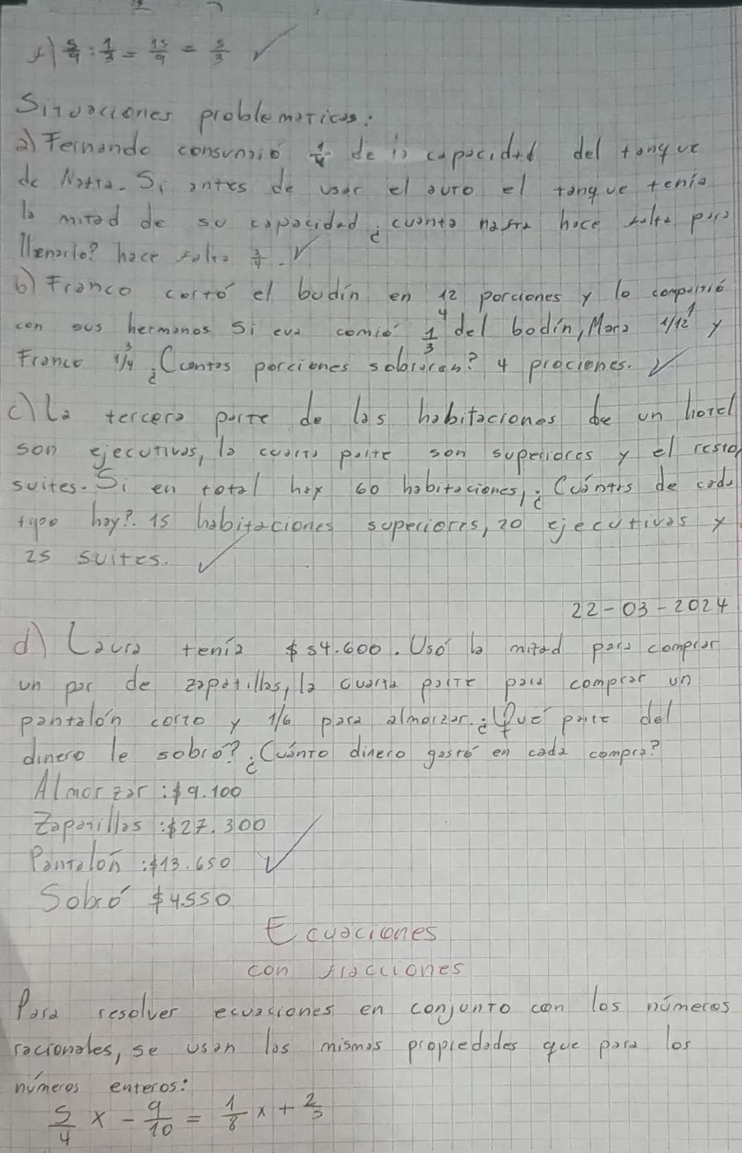 24-02-2024
# Números racionales (fracciones)
Los números racionales son aquellos que se pueden escribir como fracción o expresión decimal. S