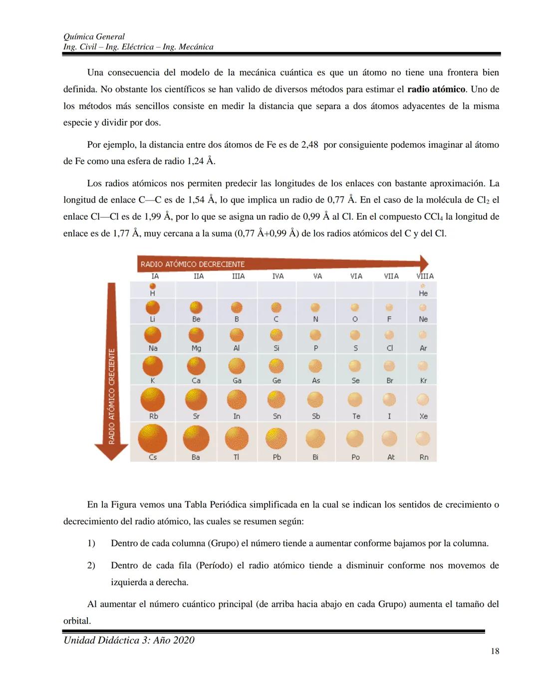 Química General
Ing. Civil - Ing. Eléctrica - Ing. Mecánica
UNIDAD DIDACTICA 3: ESTRUCTURA DE LA MATERIA
Contenidos conceptuales: Materia y 